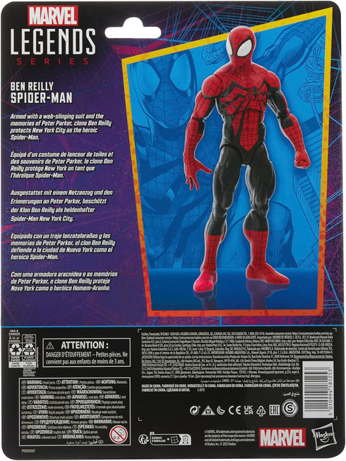 Marvel Legends Series Ben Reilly Spider-Man, Spider-Man Legends Collectible 6 Inch Action Figures, 2 Accessories...