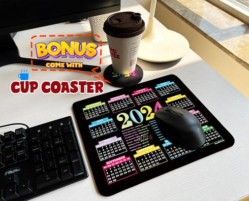 Calendar Mouse Pad 2024 Bulk 10.3"X8.3", XL Mouse Pad Calendar with Holidays, Mouse Pad Calendar 2024 Non-Slip Rubber Base, Home Office Desk Decor...