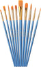 Mr. Pen- Artist Paint Brushes for Acrylic Painting, 10 pcs, Ergonomic Wooden Handle, Synthetic Bristles in Different Sizes & Shapes, Watercolor Br...