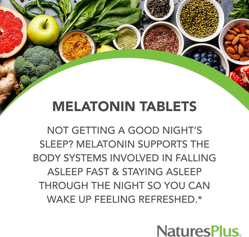 Natures Plus Melatonin 10 mg - 90 Fast-Acting Tablets - Promotes Healthy Sleep - Vegan, Gluten Free - 90 Servings...