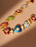 Colorful Byzantine Medieval Renaissance Bold Gold Plated Chunky Costume Statement Heart Pendant Choker Necklace Cool Jewelry Necklaces Coolest Gif...