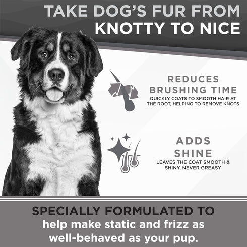 TropiClean Perfect FurDetangler Spray for Dogs - Made in USA - Detangling & Dematting Formula - Removes Mats & Knots for Gentle, Easy Brushing - N...