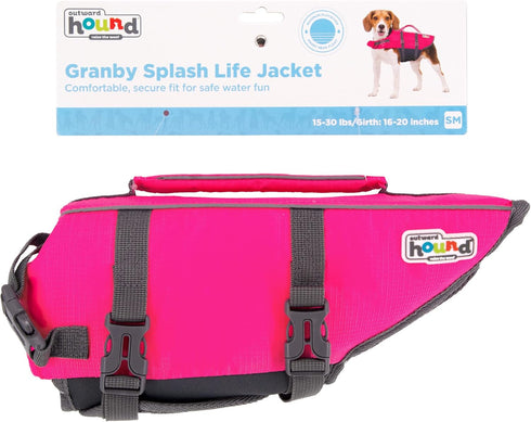 Outward Hound Granby Splash Pink Dog Life Jacket, Small...