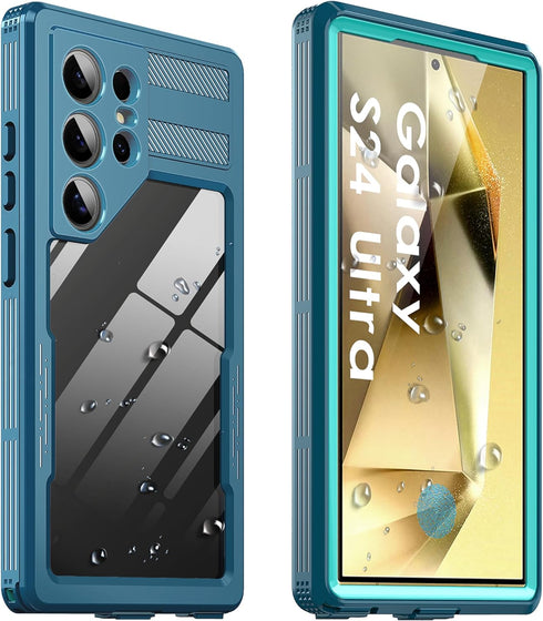 Ezanmull for Samsung Galaxy S24 Ultra Waterproof Case, with Built-in Screen Protector Dustproof Shockproof Full Body Underwater Protective Phone C...