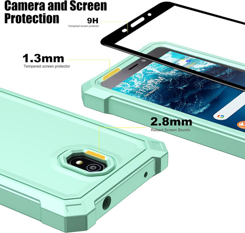 Ailiber for Nokia C100 Phone Case, Nokia C100 Case with Screen Protector, Dual Layer Structure Protection, Shockproof Corners TPU Bumper, Heavy Du...