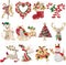 12 Pieces Christmas Pin Brooch Rhinestone Crystal Christmas Pin Enamel Christmas Brooch Christmas Decoration Ladies Holiday Gift Jewelry Party...