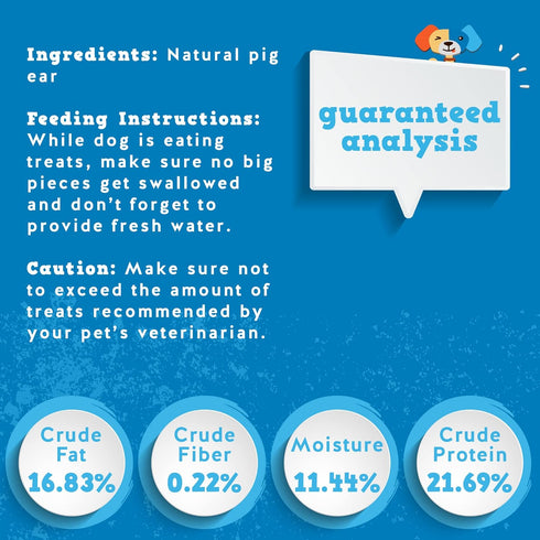 Jack&Pup Whole Pig Ears for Dogs - Extra Thick Large Pigs Ears - Premium Dog Pig Ear Treats - Natural Dog Pork Chews; Excellent Rawhide Alternativ...