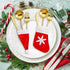 40 Pcs Christmas Silverware Holders 20 Santa Hats Pocket Tableware Holder 20 Christmas Socks Flatware Non Woven Fabrics Knife Fork Bags Cutlery Or...