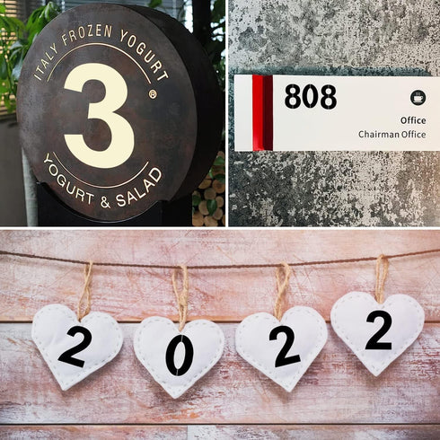 6 Inch Number Stencils Plastic Number Stencils Reusable Digital Painting Templates for Cake Stencil Address Number Painting Stencils Templates...
