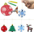 Hidreas 40 Pcs Wooden Ornaments Unfinished Christmas DIY Ornaments Craft Kit, Christmas Wood Ornaments with Bells, Wax Rope and Rhinestone Sticker...