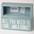 Primitives by Kathy 19111 Beach-Inspired Blue Box Sign, 6 by 2.5-Inch, and a sunset...