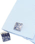 Square Vintage Cloisonne Cufflinks for Men Blue Retro Patterns Men's Cuff Link Set for Wedding Shirt Party Business Birthday Anniversary Dress...