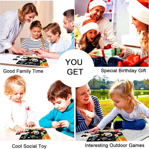 Puzzles for Kids Toddlers Ages 3-5, 36 Piece Space Jigsaw Puzzles for Children Birthday Party Favor, Learning Educational Toys for 3 4 5 6 7 8 Yea...
