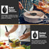 P&P CHEF Black Kitchen Cooking Utensil Set of 4, Silicone Solid Spatulas Slotted Spoons Turners for Non-stick Cookware Flipping Mixing, Heat-proof...