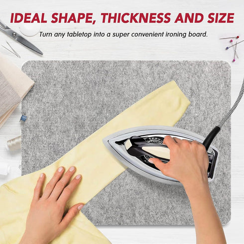 Wool Pressing Mat for Quilting, 100% Wool from New Zealand, Portable Felted Wool Ironing Mat Pad Blanket for Quilter, Sewing, Quilting Supplies an...