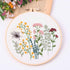 Harimau 4pcs Beginner Embroidery Kit,Flower Pattern,Cross Stitch Kits, Including Stamped Embroidery Cloth with 2 Embroidery Hoops, Multicolor Colo...