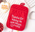 Teacher Appreciation Gift for Women - Thank You Present Potholder - One Smart Cookie Oven Mitt - Set of 2 (One Smart Cookie)...