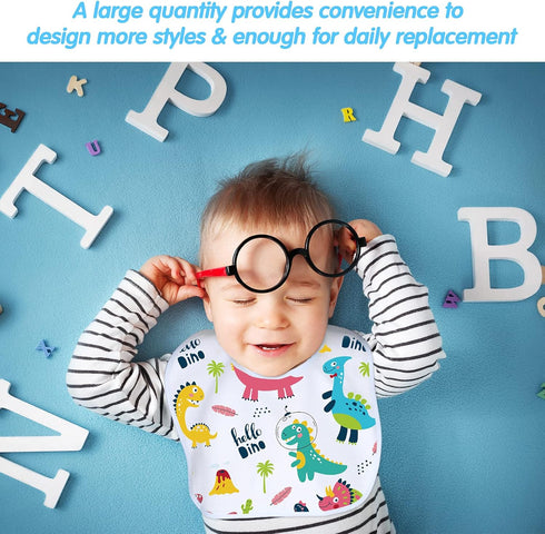 12 Pieces Sublimation Blank Baby Bib Heat Press White Baby Bib Printable Reusable Dribbler Bib Stain and Odor Resistant Feeder Drool Bib for Infan...