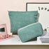 2 Pieces Corduroy Green Makeup Bag Large Corduroy Cosmetic Bag Capacity Canvas Travel Toiletry Bag Organizer Cute Makeup Brushes Aesthetic Accesso...