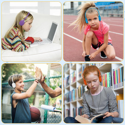 Kids Bulk Headphones for Classroom School 5 Pack,Durable Wired Classroom Headphones for Kids Student Children Teens Boys Girls,HD Sound 3.5mm Jack...