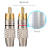 EEEKit 20Pack RCA Male Plug Solder, Gold Audio Video Adapter Connector for Speaker Wire Wall Plate Home Theater Audio Video Receiver Amplifiers an...