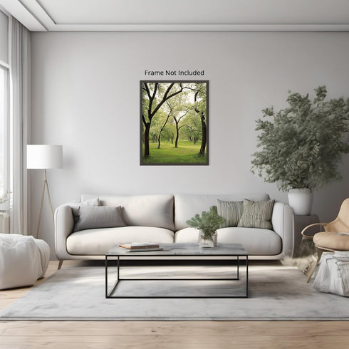 Posterizer 1 pcs-orchard tree scene-lush nature art-soft serene poster 1-Collectibles & Fine Art-Landscape & Nature Art-Gift for Art Lovers- unfra...