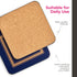 Pimpernel Classic Midnight Blue Coasters - Set of 6, Heat & Stain Resistant Square Coasters with Durable Cork Backing - 4 Inch Drinkware Pads for ...