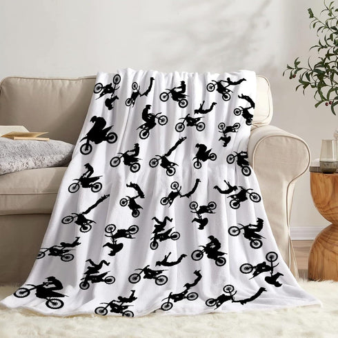 Motorcycles Dirt Bike Baby Blanket Gifts Super Soft Swaddle Newborn Cozy Baby Receiving Blanket Stroller Throw Blanket 40x30 in for Puppy...