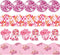 80 Pcs 91.8 ft Pink Disco Classroom Bulletin Board Borders Cowboy Disco Bulletin Board Trim Self Adhesive Scalloped Borders Decorations Stickers f...
