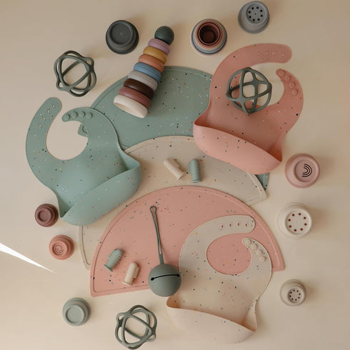 mushie Silicone Placemat for Kids | BPA-Free Non-Slip Design (Vanilla Confetti)...