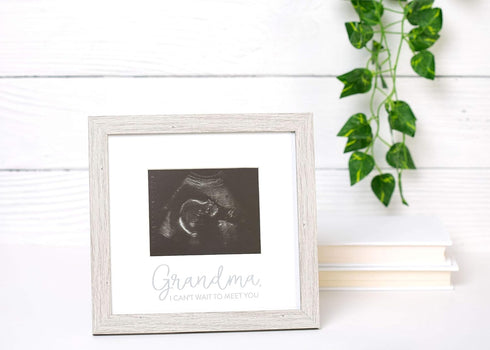 Kate & Milo Rustic Grandma Sonogram Picture Frame, Pregnancy Announcement, Ultrasound Baby Photo Frame, Gender-Neutral Baby Keepsake Frame, Tablet...