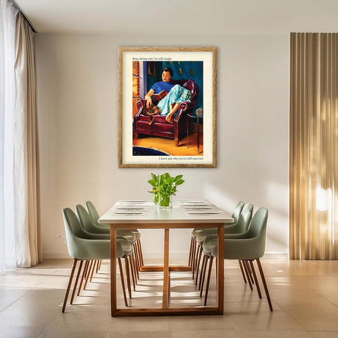 Posterizer 1 pcs-Single Woman Quote Funny Sarcastic Print-Inspirational Women's Art-Comedy Art-Living Room Bedroom Decor- unframed wall art...