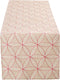 DII Polyester Embroidered Table Runner for Spring Garden Party, Summer BBQ, Baby Showers and Everyday Use - 14x70, Flowers on Natural Base...