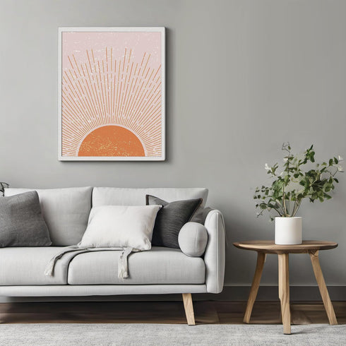 Posterizer 1 pcs-Minimalist Boho Abstract Sunshine-Abstract & Modern Art-Gift for Nature, Surfers and Beach Lovers - Living Room Bedroom Decor- UN...