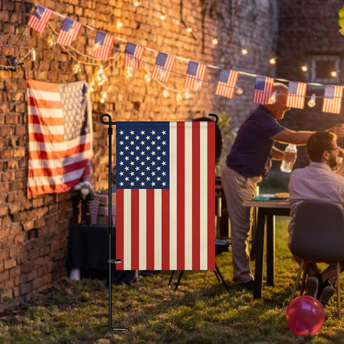 HOOSUN American Flag 12" x 18" Small American Flag For Garden Flag Stand,4th Of July Decorations Outdoor,Double Sided Patriotic Flag,USA Flag,Mini...