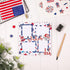 Whaline 24 Sheet 4th of July Pattern Paper with 4 Sheet Stickers Scrapbook Paper Double-Sided Collection Decorative Craft Paper Folded Flat for Pa...