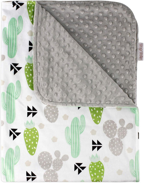 Top Tots Baby Blanket - Green Grey Cactus...
