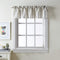 CHF McKenzie Striped Window Kitchen Curtain Valance, Rod Pocket, 58W x 14L inch, Grey...