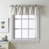 CHF McKenzie Striped Window Kitchen Curtain Valance, Rod Pocket, 58W x 14L inch, Grey...