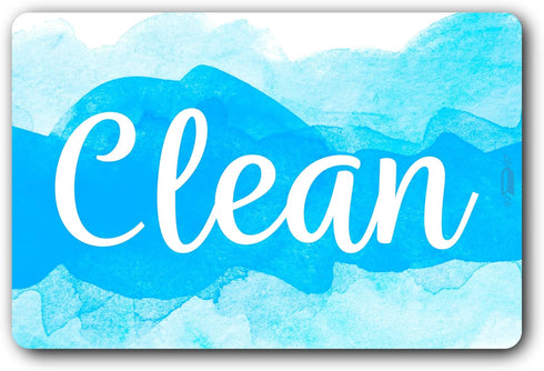 Brothers Bench Blue & Gray Dishwasher Magnet Clean Dirty Sign, Clean Dirty Magnet for Dishwasher, Universal Dishwasher Refrigerator Magnet for Kit...
