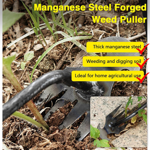 4Pcs 11.8Inch Weeding Tool Step Farmer Weeding Tool 4 Teeth Dual Purpose Manual Weeders Tool for Vegetable Gardening Backyard Farm Planting & Weed...
