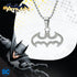 DC Comics Batman Jewelry, Stainless Steel Cut Out Logo Pendant Necklace, 16" Ball Chain...