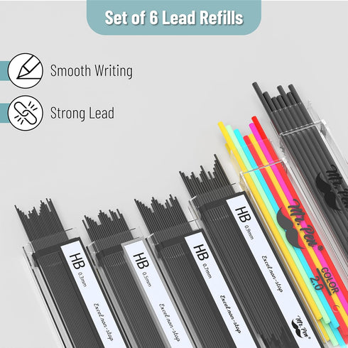 Mr. Pen- Metal Mechanical Pencil Set, 5 Sizes, 0.3, 0.5, 0.7, 0.9, 2mm, Mechanical Pencils, Sketching Pencils, Drafting Pencil, Mechanical Pencil ...