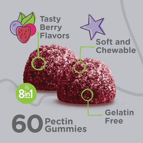 Kids Multivitamin Gummies with Probiotics - 8-1 Kids Vitamins for Immune Health Support with Vitamin C, D3, B12, B6, Zinc, Elderberry, Selenium - ...