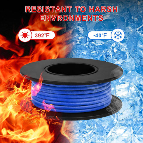 22 AWG Stranded Wire Spool, 16.5ft Each in 8 Colors - Silicone Electrical Tinned Copper Wire, 22 Gauge Flexible Hook Up Wire Kit for DIY, Automoti...