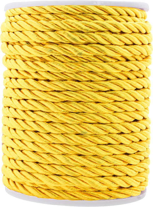 Mandala Crafts Gold Twisted Cord Trim Decorative Rope for Crafts - Braided Gold Rope Trim for Upholstery Cording Handfasting Graduation Cord...