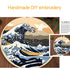 Liveish Wave Embroidery Kit Beginner Adult,beach embroidery kit, Beginner Embroidery Kit DIY Cross Stitch Kit with pattern and instructions. (Wave...