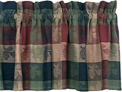 Park Designs Farmhouse Kitchen Valances for Windows - Plaid Pine Cone | Fall Decor Window Valance Curtain | Plaid Curtain Windows | 72"x14"...
