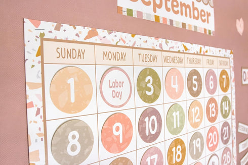Teacher Created Resources Terrazzo Tones Calendar Bulletin Board (TCR7201)...