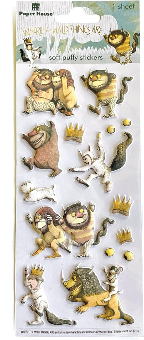 Paper House Productions Where The Wild Things Are Die-Cut & 3D Puffy Sticker Fun Pack for Crafts, Scrapbooking & Collecting...